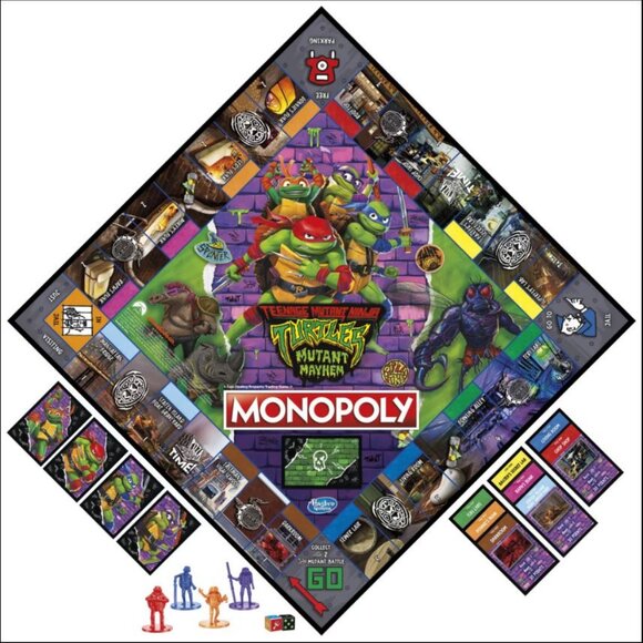 NEW Monopoly TMNT Teenage Mutant Ninja Turtles BOARD GAME Mutant Mayhem Edition - Picture 9 of 9